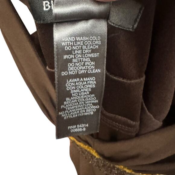 148. Bisou Bisou Michele Bohbot Size 10 Beaded Brown Sleeveless Dress - Picture 6 of 6